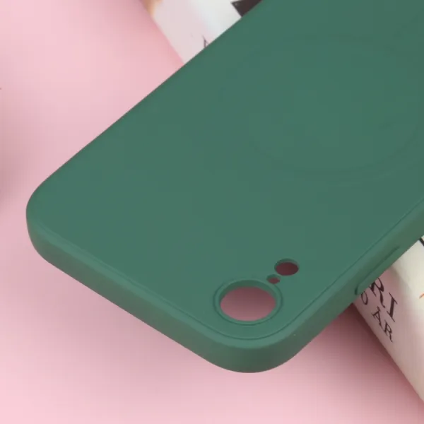RUBBER MAGSAFE Silikónový kryt pre Apple iPhone XR tmavozelený