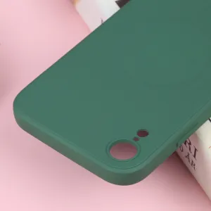 RUBBER MAGSAFE Silikónový kryt pre Apple iPhone XR tmavozelený