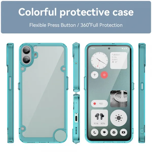 CRYSTAL Ochranný kryt pre CMF Phone 1 tyrkysový