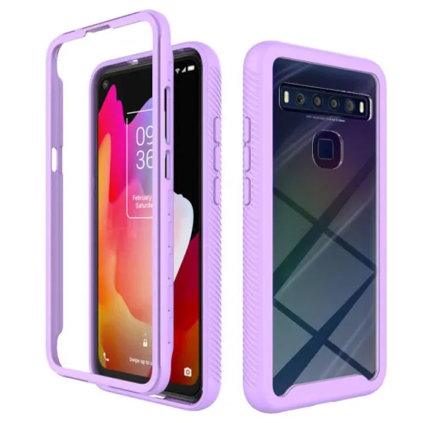 DUAL Ochranný kryt TCL 10L fialový
