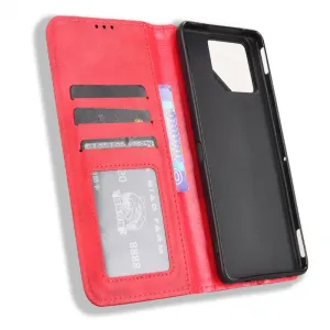BUSINESS Peňaženkové puzdro pre Asus ROG Phone 9 / ROG Phone 9 Pro červené