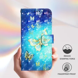 ART Peňaženkový kryt pre TCL 605 / TCL 60 SE GOLDEN BUTTERFLY