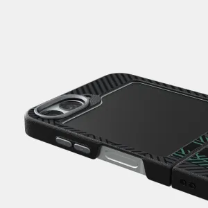 ABEEL RELIEF Ochranný obal pre Samsung Galaxy Z Flip7 FE 5G / Flip6 5G BLACK-GREEN