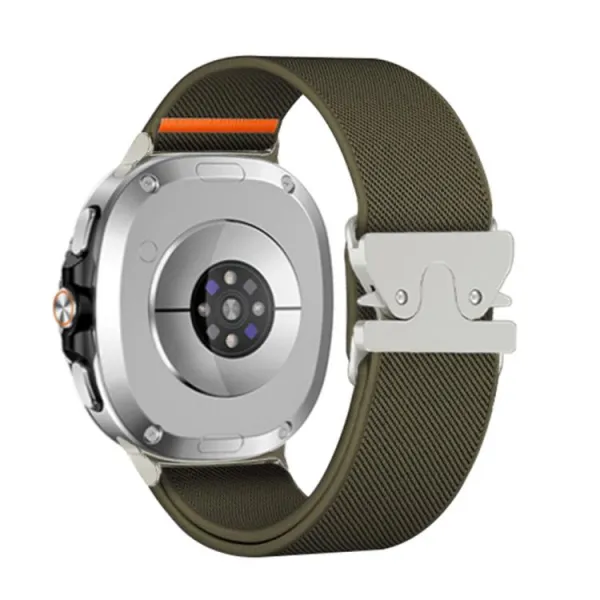 NEXUS Nylonový remienok pre Samsung Galaxy Watch8 / Watch8 Classic tmavozelený