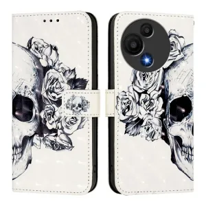ART Peňaženkový kryt pre TCL 605 / TCL 60 SE SKULL