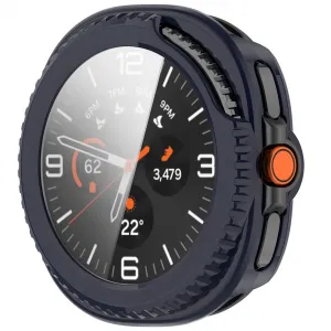 PC FULL COVER Plastový kryt so sklom pre Samsung Galaxy Watch8 Classic 46mm modrý