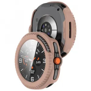 PC FULL COVER Plastový kryt so sklom pre Samsung Galaxy Watch8 Classic 46mm staroružový