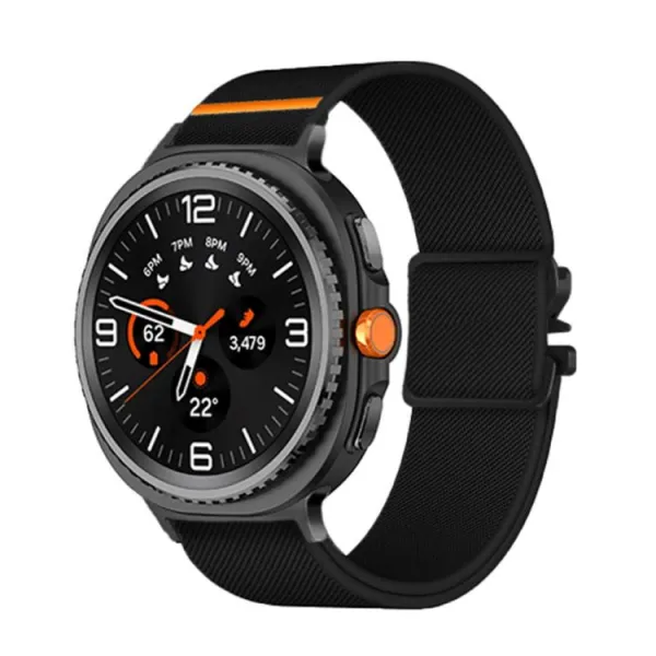 NEXUS Nylonový remienok pre Samsung Galaxy Watch8 / Watch8 Classic čierny