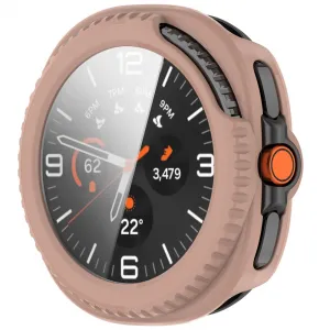PC FULL COVER Plastový kryt so sklom pre Samsung Galaxy Watch8 Classic 46mm staroružový