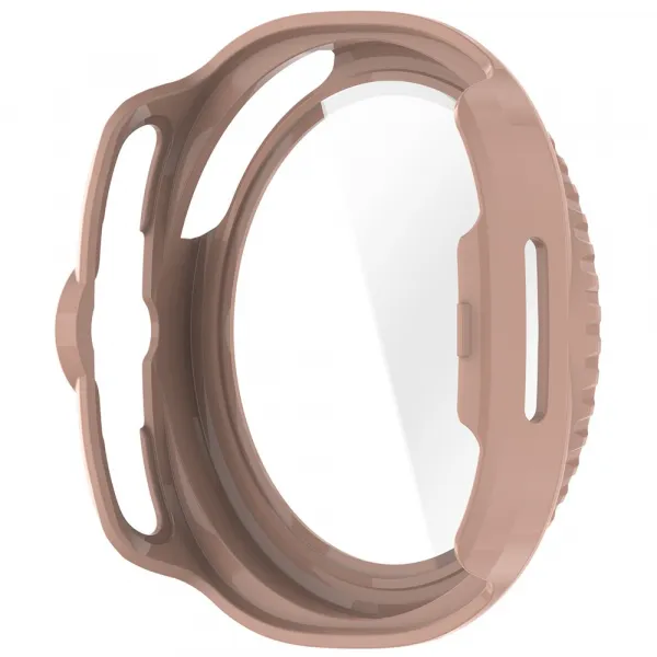 PC FULL COVER Plastový kryt so sklom pre Samsung Galaxy Watch8 Classic 46mm staroružový