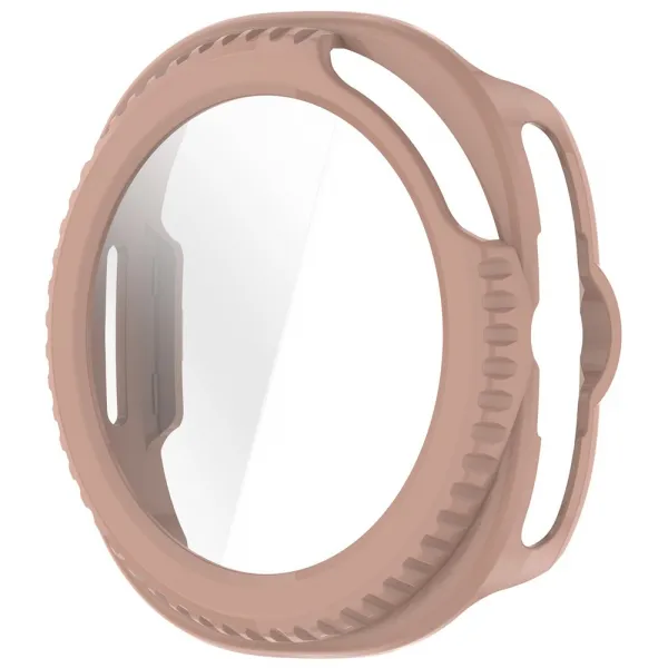PC FULL COVER Plastový kryt so sklom pre Samsung Galaxy Watch8 Classic 46mm staroružový