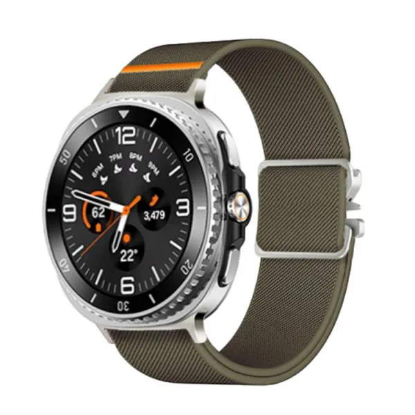 NEXUS Nylonový remienok pre Samsung Galaxy Watch8 / Watch8 Classic tmavozelený