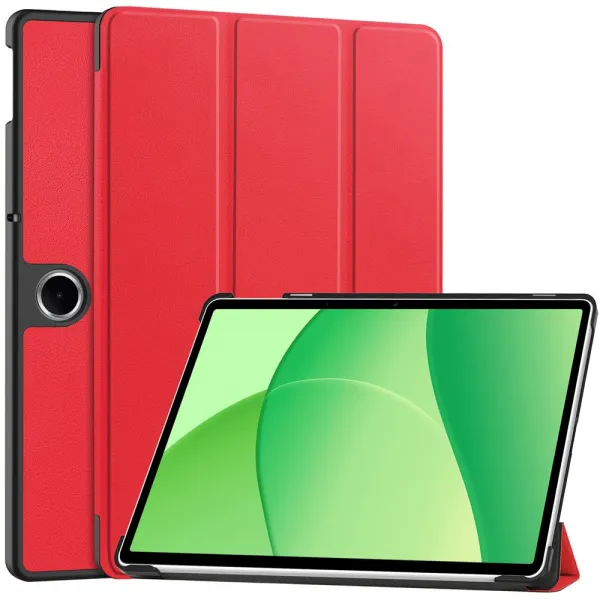 LEATHER Zaklápací kryt pre OnePlus Pad Lite červený