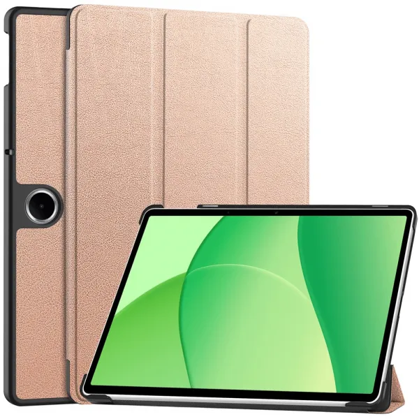 LEATHER Zaklápací kryt pre OnePlus Pad Lite ružovozlatý