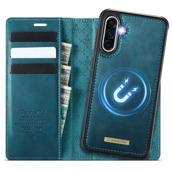 CASEME C49 Peňaženkový kryt 2v1 pre Samsung Galaxy A56 modrý