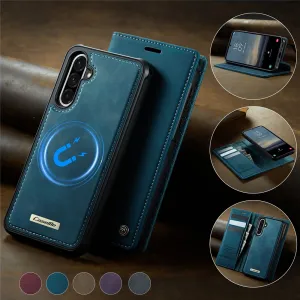 CASEME C49 Peňaženkový kryt 2v1 pre Samsung Galaxy A56 modrý