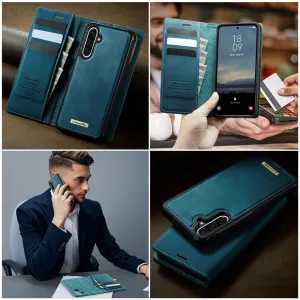 CASEME C49 Peňaženkový kryt 2v1 pre Samsung Galaxy A56 modrý