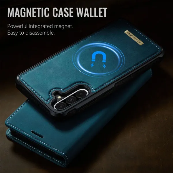 CASEME C49 Peňaženkový kryt 2v1 pre Samsung Galaxy A56 modrý