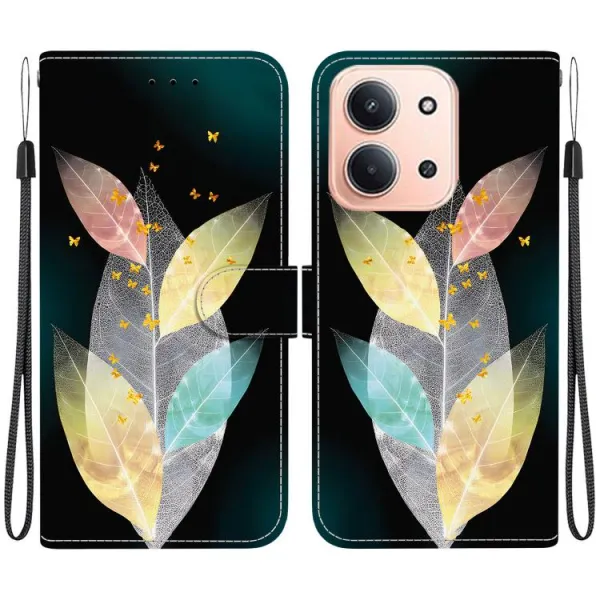ART Peňaženkový kryt pre Xiaomi Redmi 15C / Redmi 15C 5G COLORED LEAVES