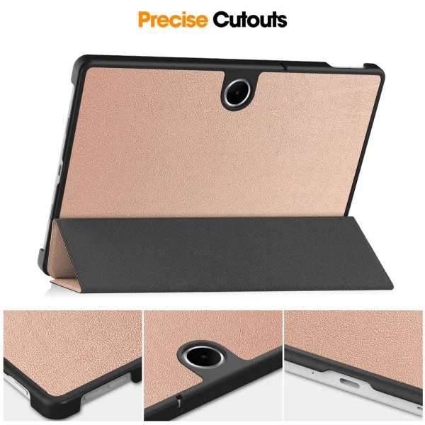 LEATHER Zaklápací kryt pre OnePlus Pad Lite ružovozlatý