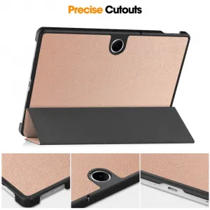 LEATHER Zaklápací kryt pre OnePlus Pad Lite ružovozlatý