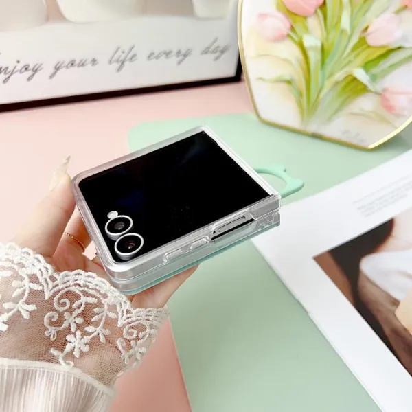 JELLY Ochranný obal s držiakom Samsung Galaxy Z Flip7 5G biely