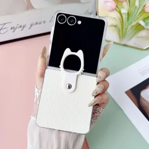 JELLY Ochranný obal s držiakom Samsung Galaxy Z Flip7 5G biely