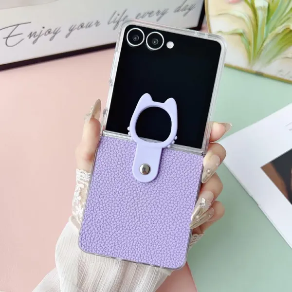 JELLY Ochranný obal s držiakom Samsung Galaxy Z Flip7 5G fialový