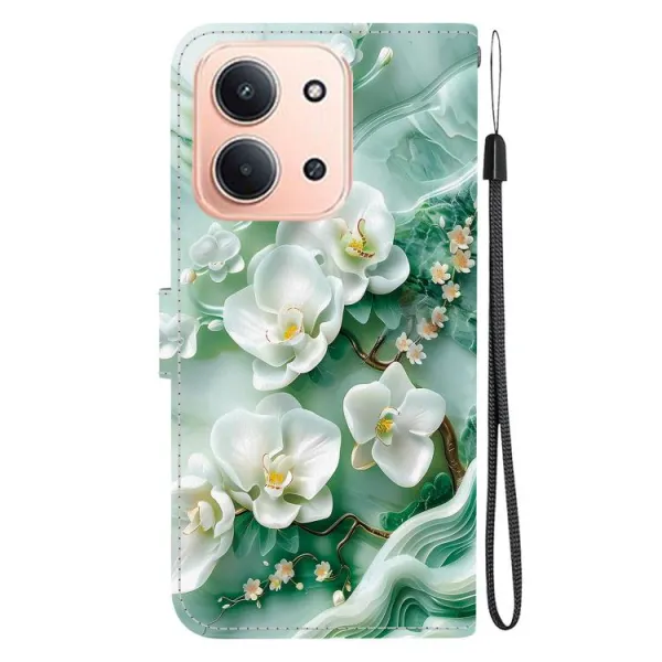 ART Peňaženkový kryt pre Xiaomi Redmi 15C / Redmi 15C 5G JADE FLOWERS