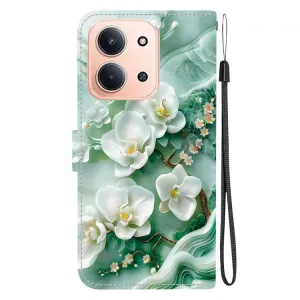 ART Peňaženkový kryt pre Xiaomi Redmi 15C / Redmi 15C 5G JADE FLOWERS