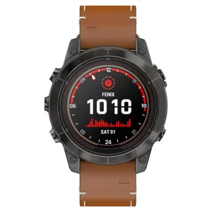 LEATHER Kožený remienok QuickFit pre Garmin - šírka 22mm hnedý