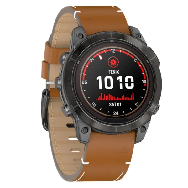 LEATHER Kožený remienok QuickFit pre Garmin - šírka 22mm hnedý