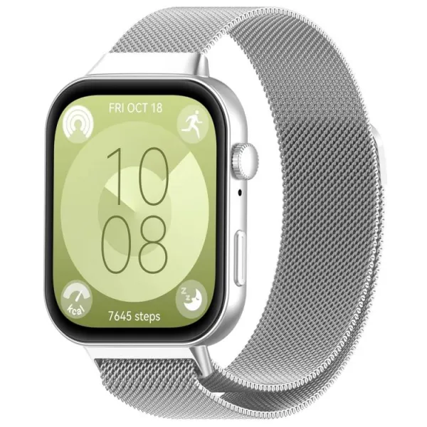 xDfind MILANESE Kovový remienok pre Huawei Watch Fit 3 / Fit 4 / Fit 4 Pro strieborný