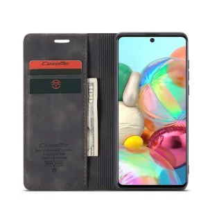 CASEME Flipové puzdro pre Samsung Galaxy A71 čierne