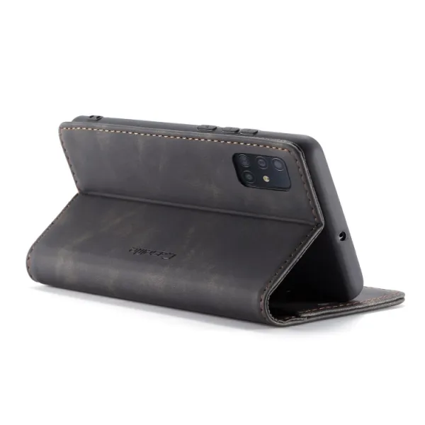 CASEME Flipové puzdro pre Samsung Galaxy A71 čierne