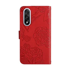 ART BLOSSOM Peňaženkový kryt pre OnePlus Nord 5 5G červený