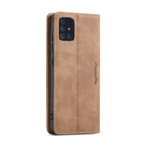 CASEME Peňaženkový obal pre Samsung Galaxy A51 svetlohnedý