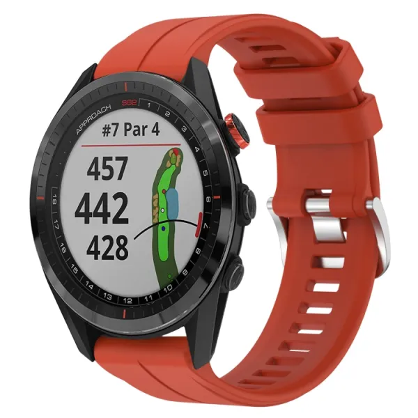 SILICONE Vymeniteľný remienok pre Garmin Approach S62 červený