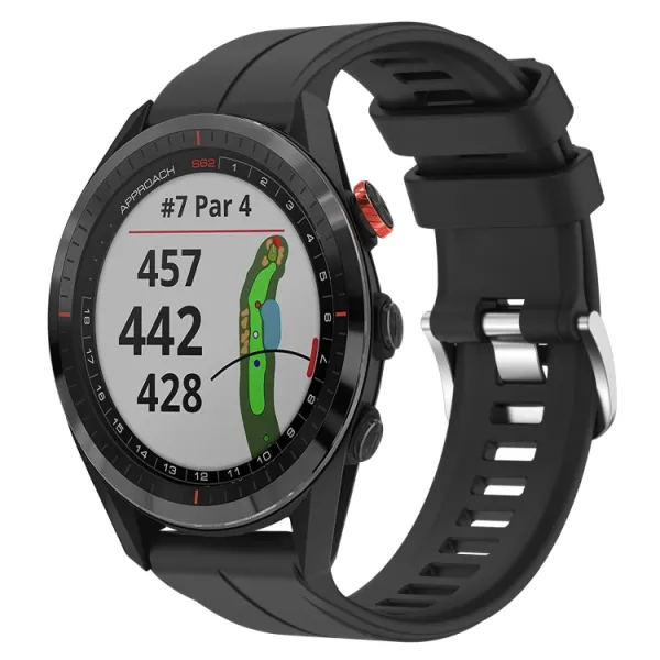 SILICONE Vymeniteľný remienok pre Garmin Approach S62 čierny