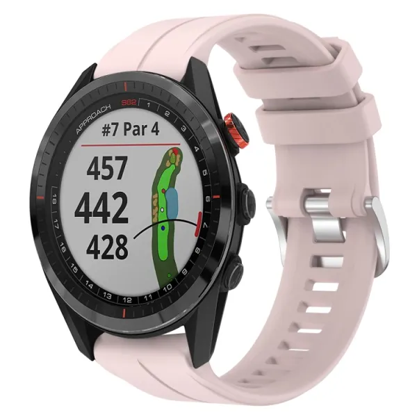 SILICONE Vymeniteľný remienok pre Garmin Approach S62 ružový