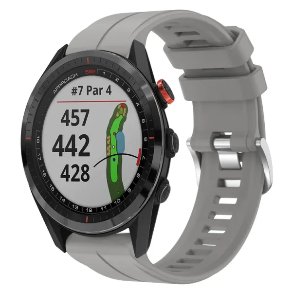 SILICONE Vymeniteľný remienok pre Garmin Approach S62 šedý