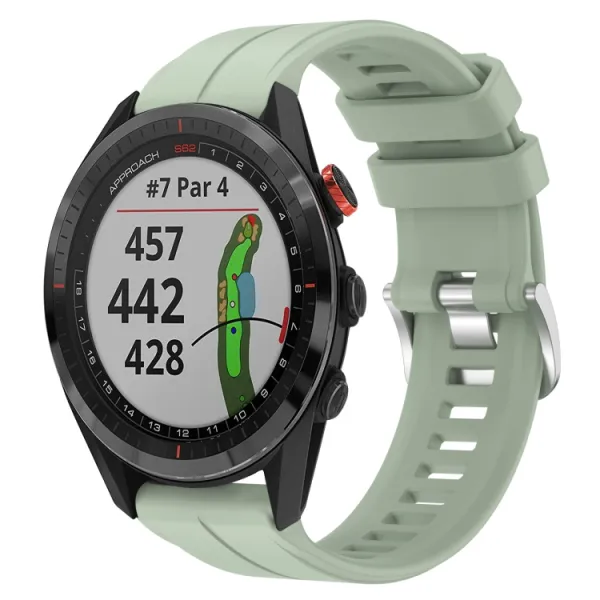 SILICONE Vymeniteľný remienok pre Garmin Approach S62 svetlozelený