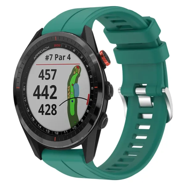 SILICONE Vymeniteľný remienok pre Garmin Approach S62 tmavozelený