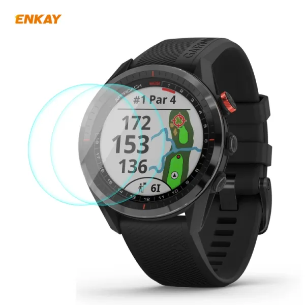 ENKAY 2x Tvrdené sklo pre hodinky Garmin Approach S62