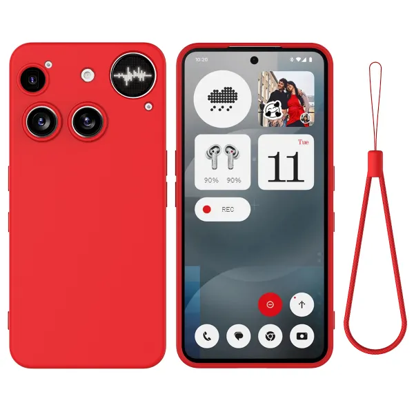 RUBBER Ochranný obal pre Nothing Phone (3) červený