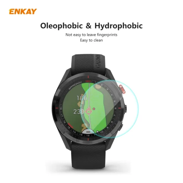 ENKAY 2x Tvrdené sklo pre hodinky Garmin Approach S62