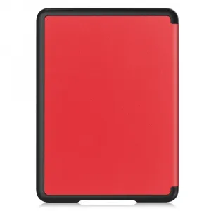 LEATHER Zaklápací kryt pre Amazon Kindle Paperwhite 2024 / Kindle Colorsoft Signature Edition červený