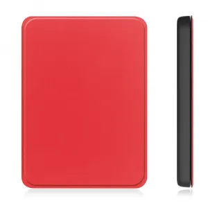LEATHER Zaklápací kryt pre Amazon Kindle Paperwhite 2024 / Kindle Colorsoft Signature Edition červený