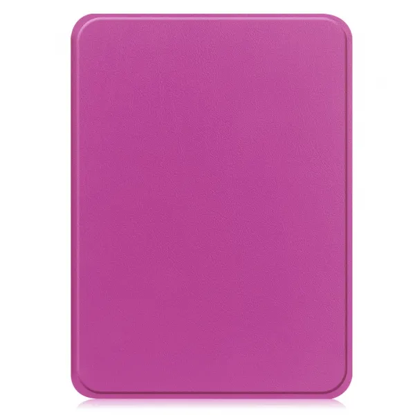 LEATHER Zaklápací kryt pre Amazon Kindle Paperwhite 2024 / Kindle Colorsoft Signature Edition fialový