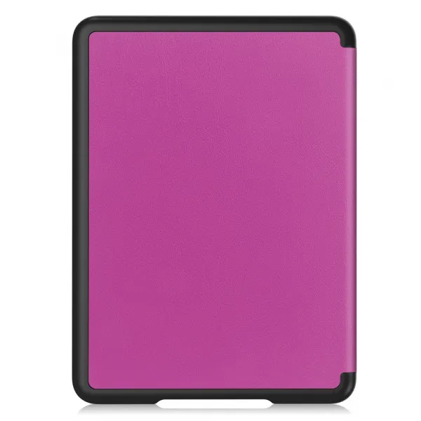 LEATHER Zaklápací kryt pre Amazon Kindle Paperwhite 2024 / Kindle Colorsoft Signature Edition fialový